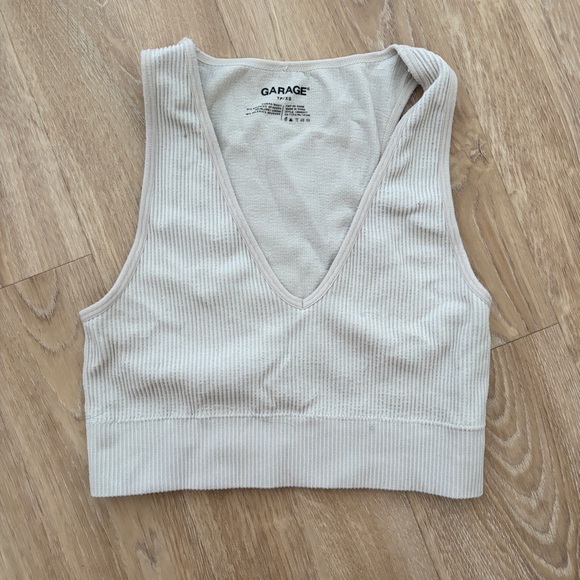 GARAGE RIBBED CROP TANK TOP - Picture 1 of 4